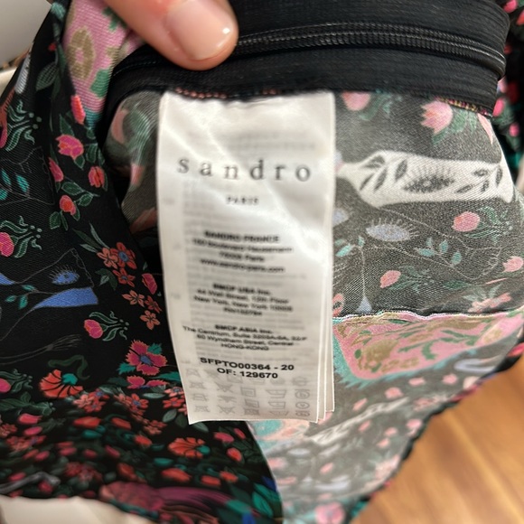 Sandro Ivea printed silk-twill top - Picture 11 of 11